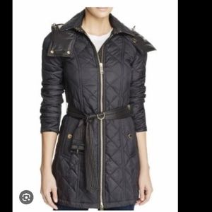 $900 NEW NWT Burberry Baughton 18 Puffer Coat Jacket Hood Light Warm S Quilted